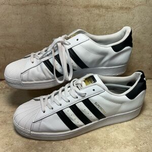 Adidas Superstar White Black Shell Toe Sneakers Men’s Size 13 EG4958 Classic